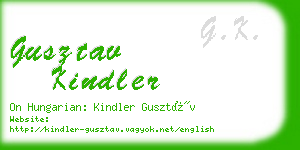 gusztav kindler business card